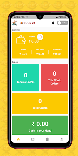 Food24 Delivery Boy App Screen 3