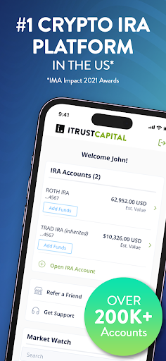 iTrustCapital: Your Crypto IRA Screen 2