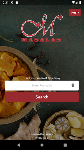Android application Masalas Leicester screenshort