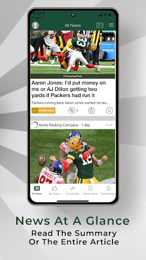Screenshot of Green Bay Football News
