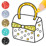 Glitter Stylish Handbags Coloring Book For Girls icon
