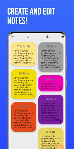 Android application Notes screenshort