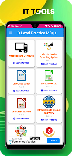O Level Practice MCQs Screen 2