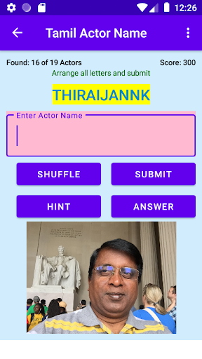 Jumble Name - Tamil Actors Screen 3
