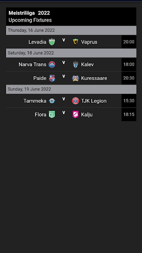 Estonia football league Screen 3