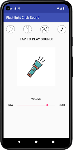 Android application Flashlight Click Sound screenshort