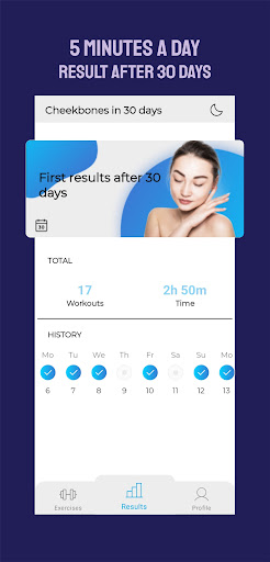 Android application 10 exercises for face shape screenshort