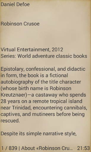 Robinson Crusoe Screen 2