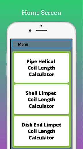 Android application Pipe Coil Length Calc screenshort