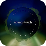 Blue Ubuntu Clock Widget icon