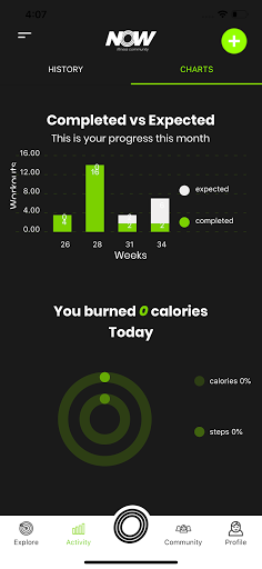 Android application NOW Fitness Community screenshort