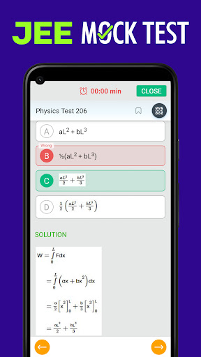 JEE mock test screenshot 12