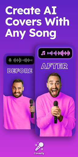 Screenshot of Coverly: AI Song Cover & Music