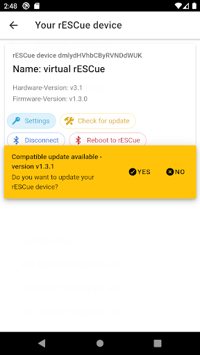 rESCue App Screen 3
