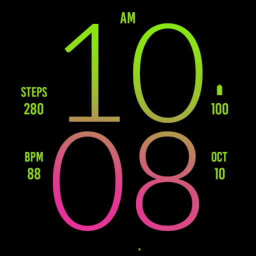Green Pink Light Watch Face screenshot 3