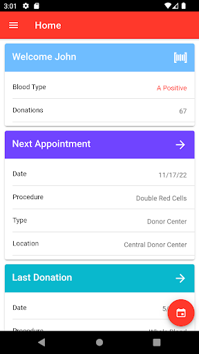 Android application Donor App screenshort