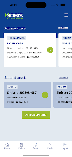 Android application NOBIS CON TE screenshort