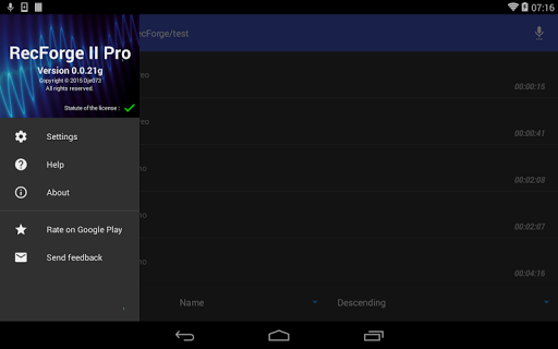 Screenshot of RecForge II Pro - Audio Record