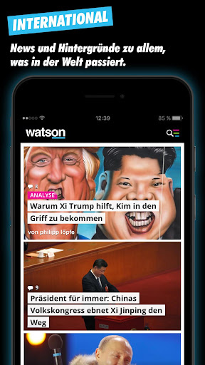 Android application watson.de news screenshort