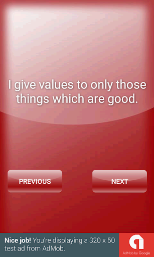 Android application Affirmative Thoughts screenshort