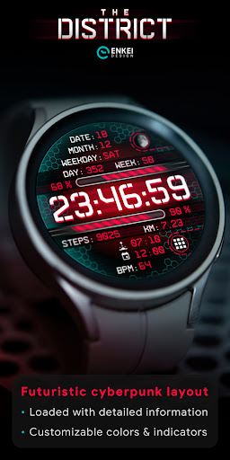 Android application The DISTRICT - watch face screenshort