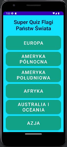 Android application Super Quiz Flagi Państw Świata screenshort