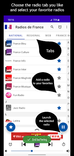 Android application French Radios screenshort