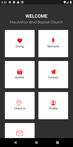 Android application MacArthur Blvd Baptist Church screenshort