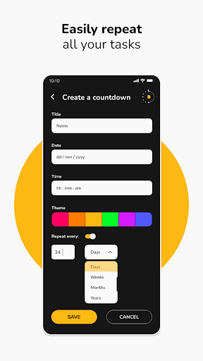 Holiday Countdown Trip Planner Screen 3