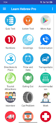 Android application Learn Hebrew Offline Pro screenshort