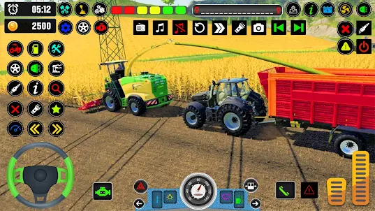 현대식 트랙터 트롤리 농업