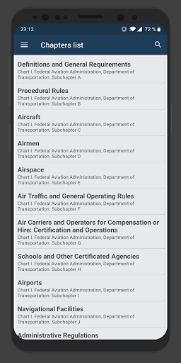Android application FARs+AIM screenshort