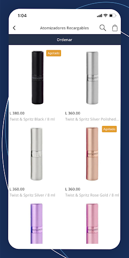 Android application Privé Perfumes screenshort