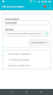 File Shortcut Maker - Create Shortcut for files Screenshot