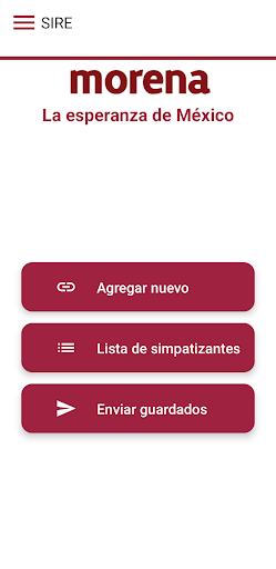 Android application SIRE screenshort