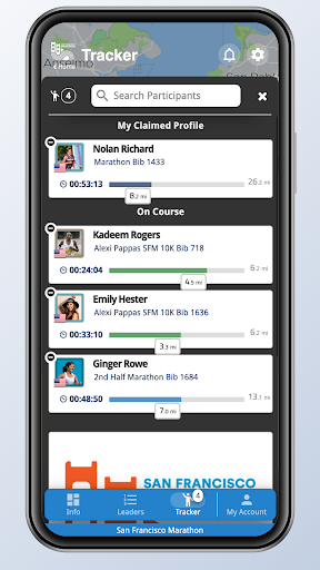 San Francisco Marathon Tracker Screen 2