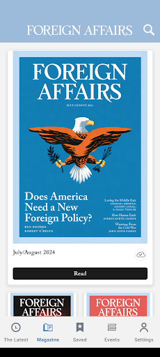 Foreign Affairs Magazine Screenshot