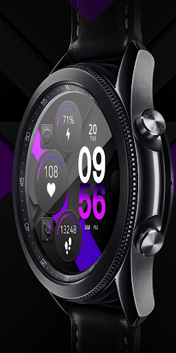 Android application Abstract Black And Purple Tech screenshort