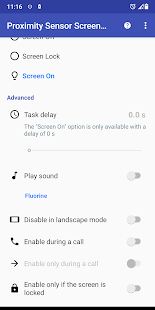 Proximity Sensor Screen Lock Screenshot