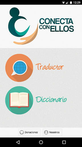 Android application Conecta con ellos screenshort