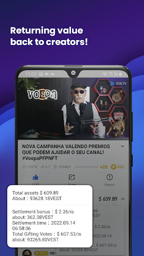 COS.TV - Web3 Content Platform Screen 3