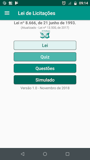 Android application Lei 14.133 - Licitações 2024 screenshort