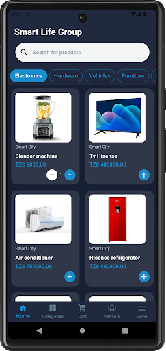 Android application Smart Life Group screenshort