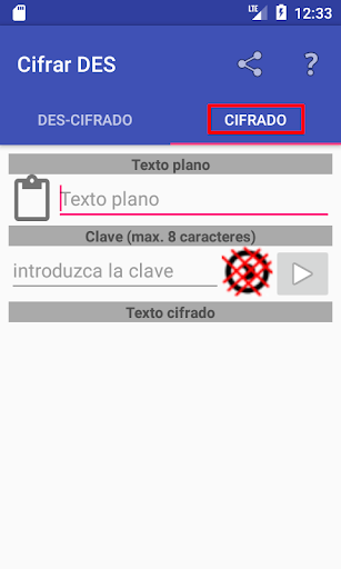 Cifrar DES Screen 2