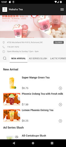 Wahaha Tea Screen 2