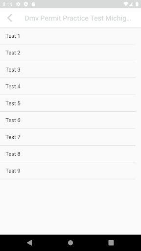 Android application DMV Practice Test Michigan screenshort