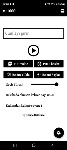 Android application Hızlı Okuma Uygulaması - RSPV screenshort
