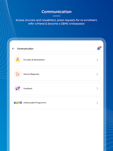 Screenshot of GEMS Connect