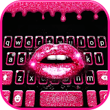 Glitter Drop Sexy Lips Keyboard Theme icon