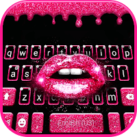 Тема для клавиатуры Glitter Drop Sexy Lips